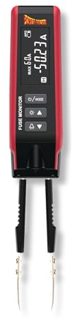 Power Probe PPFUSE Fuse Monitor - Tester di circuito per fusibili mini, maxi e ATC - Letture di corrente in tempo reale fino a 80 A - punte sostituibili e torcia integrata
