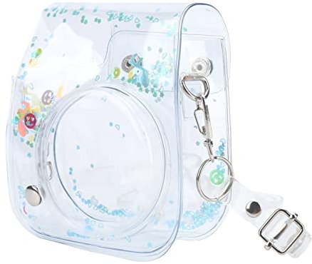 PNMNZTPAP Transparent Small Instant Camera Bag PVC Protective Case With Shoulder Strap Camera Accessory Fit For Fujifilm Instax Mini 11/9/8 Camera bag(PVC Blue)