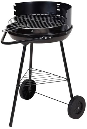 Well Home Holzkohlegrill für Grill, 40 cm, kompakte Größe, robuste Dicke und praktisches Zubehör im Lieferumfang enthalten