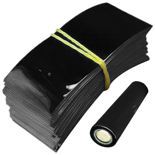 100Pcs 21700 Battery Wraps, Stable Battery Wrap PVC Heat Shrink Wrap Tube, Insulated Heat Shield for Outer Packaging Tube Film, BlackHeat Shrink Tubing18650