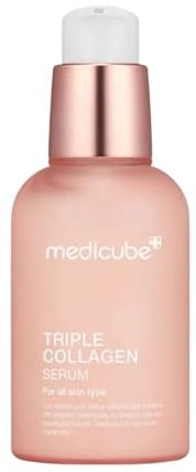 Medicube Triple Collagen Serum 4.0 – Leichtes Anti-Falten Serum mit Niacinamid & Hyaluronsäure – Glättende Pflege für reife Haut – 55 ml
