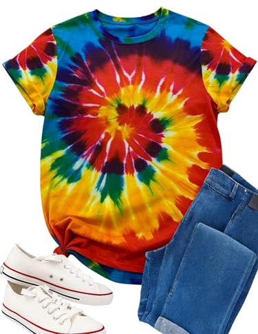 Women Hippie Shirt Peace Love 60s 70s Shirt Peace Sign Tshirts Tie Dye Inspirational Vintage Hippie Style Tee Tops