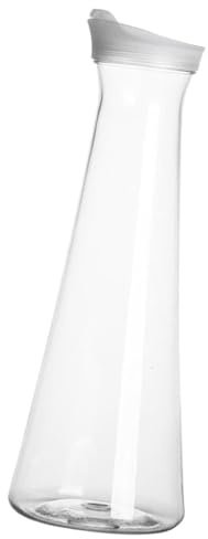 YIXANNX Karaffe mit Deckel, 500 ml Fassungsvermögen, robuste Acryl Kaltwasserkaraffe für Bartheken, luftdichter Deckel mit Ausgießer, Kunststoffkrug, Wasserkaraffe, Taillentopf 1000 ml