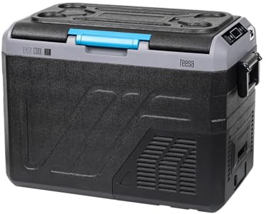 Teesa Refrigerador turístico profesional con función de congelación 32L DC12/24 CA 230 V batería recargable modo ECO