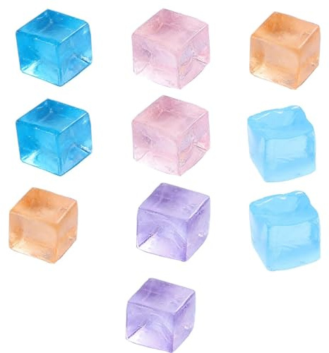 MAIKAOZAI 10 PCS Squishy Stressbälle für Erwachsene – 10pcs Set Fidget Spielzeug, weicher Squishy Würfel, Anti-Stress Ball zum Drücken, beruhigendes Spielzeug für Büro & Zuhause
