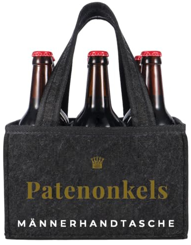 KHstylehoo Cadeau amusant pour marrain-oncle pour homme, sac à main pour homme, cadeau de bière amusant pour homme, cadeau d'anniversaire, cadeau personnalisé pour parrain