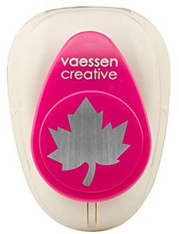 Vaessen creative Perforatrice de Papier, Pourpre, Taille M, Feuille d'érable, Pour Projets DIY, Scrapbooking, Création de Cartes et Plus, 6,5 x 4,5 x 4,4 cm