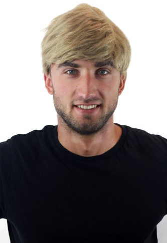 WIG ME UP - GFW1168-24 Herrenperücke Perücke Männer Kurz Jugendlich Lässig Modisch Blond Toupet Neu