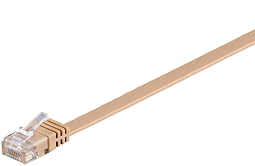 Goobay 95885 CAT 6 Flach-Patchkabel, U/UTP, Hellbraun, Kupfermaterial, , 20, 00m Kabellänge