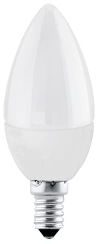 EGLO LED E14 Lampe, Glühbirne Kerze, LED Lampe, 4 Watt (entspricht 30 Watt), 320 Lumen, E14 LED warmweiß, 3000 Kelvin, LED Leuchtmittel, Glühlampe C37, Ø 3,7 cm
