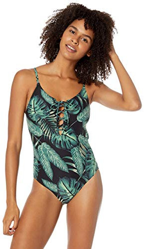 Rip Curl Damen Palm Beach One Piece Swimsuit Einteiliger Badeanzug, schwarz/schwarz, X-Small
