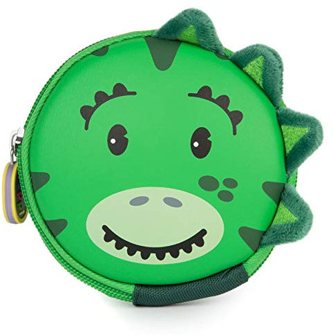 boppi Tiny Trekker Kinder Schlüssel Reise Beutel Münzen Handtasche Mini Reise Geldbeutel Schlüsseltasche Reißverschluss Unterarmtasche - Dinosaurier