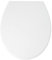 Blue Canyon Cambridge Thermoplastic Toilet Seat with Non-Slip Seat Bumpers & Heavy-Duty Stainless-Steel Hinges–Soft Close Toilet Seat-One Button Quick Release Toilet Seats-Universal Fixings (White)