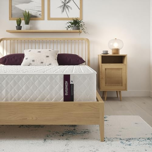Summerby Sleep No. 3 Small Double Pocket Sprung Memory Foam Mattress, 23cm | Hybrid, Medium feel, Made in the UK, Rolled & boxed, Budget friendly, Motion isolation, Pressure relief, Orthopaedic support