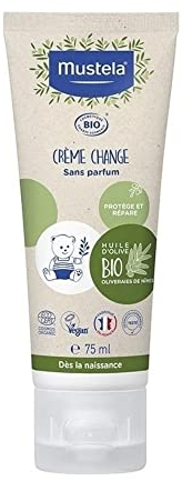 Mustela Pasta Protettiva Bio Cambio Pannolino con Ossido di Zinco, Neonati, Tutta la Famiglia - Lenisce gli Arrossamenti, Anche Post Rasatura e Depilazione, 99% Ingredienti di Origine Naturale (75ml)