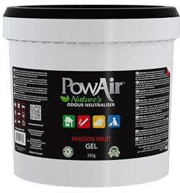 PowAir Gel Natural Odour Neutraliser - Passion Fruit Fragrance - Effective Home Odour Eliminator with Natural Essential Oils (3.8 Kg Pail)