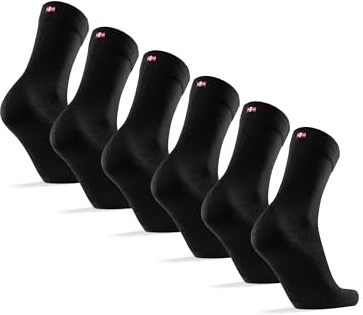 DANISH ENDURANCE Calcetines Lana Merino Clásicos Unisex, 3 o 5 Pack, Negro, 48-51