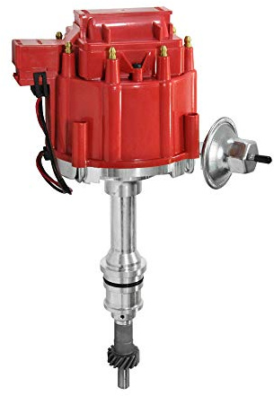 THEBIGDEALS HEI Distributor 65K Coil for Small Block Ford 260 289 302 5.0L with Red Cap Ignition Distributor One Wire Installation