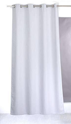 ED Enjoy Home Rideau Obscurcissant Fileté avec Œillets, 135x240cm, Blanc, 100% Polyester, Collection Floppy