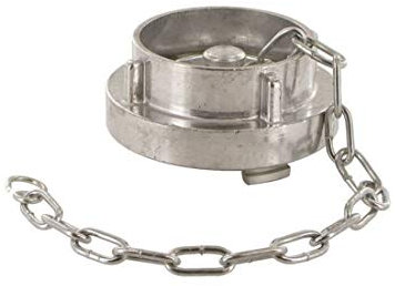 Storzkupplung - Blindkupplung 52 | Blindkupplung mit Kette und NBR Dichtung | in Aluminum geschmiedet Kupplungsdichtung | 16 bar | Kupplungsdichtung für Storz Schlauchkupplung