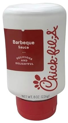 Chick-Fil-A Sauce 8 oz. Squeeze Bottle 2 Pack- Resealable Container for Dipping, Drizzling, and Marinades (Barbeque)