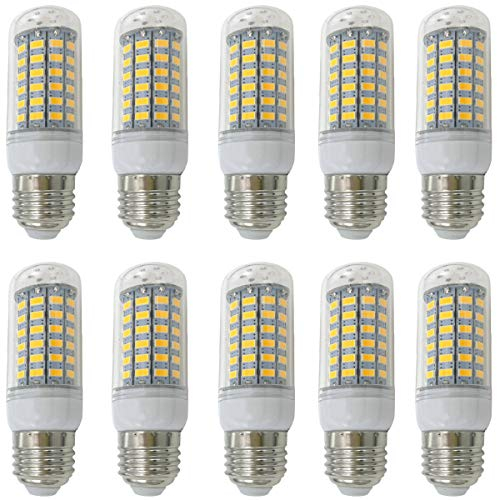 Aoxdi 10 Stück LED Leuchtmittel Lampe E27 10W, Warmweiß, 69 SMD 5730 LED Birne Glühbirne Energiesparlampe, Nicht Dimmbar, AC220-240V