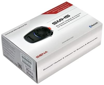 Sena SMH5-10 Oreillette Bluetooth Universelle et interphone pour Scooter et Moto Noir