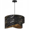 Light-Home Milan Lampenschirm Hängelampe Hängeleuchte - Deckenlampe Industrial für Wohnzimmer Schlafzimmer Esszimmer - Pendelleuchte aus Metall mit Lampenschirm Velours - Schwarz und Gold