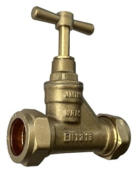 22 mm Absperrhahn Messing Kompressionsventil – langlebig mit BS1010 und BS EN1213 Standards, Absperrhahn Isolationsventil für Wasserleitungen