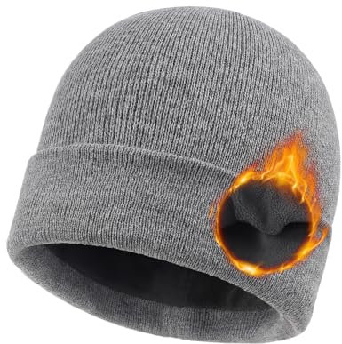 Zylioo XL-XXL Strickmütze Mit Fleece Fütterung,Wintermütze Beanie Mütze Für Großen Kopf, Übergroße Winter Warme Watch Cap