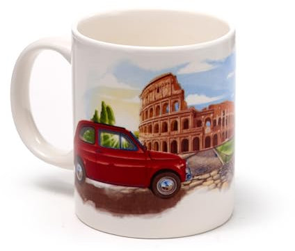 Tasse aus Porzellan – Fiat 500 Rome