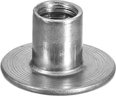 sourcing map M8 T-Nuts, 12pcs Carbon Steel Tee Nuts, Round Base Weld Nuts 15mm Height Through Hole Flange Insert Female Thread Plate Nuts