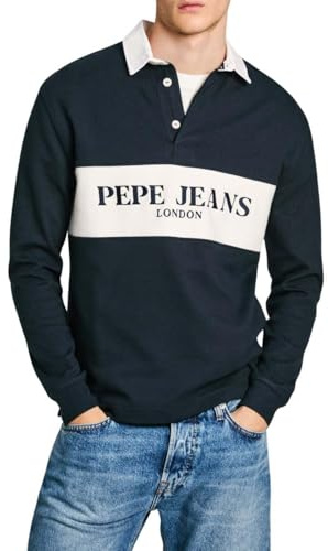 Pepe Jeans Herren Joey Polo, Blau (Dulwich Blue), M
