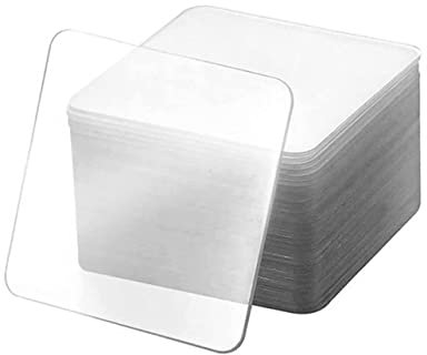 EXCEART 120 Stk Doppelseitiger Aufkleber Klebebandstreifen Durchsichtiges Montageband Zweiseitiges Klebebandquadrate Transparentes Wandband Fotoband Weiß Poster Bilderrahmen Acryl