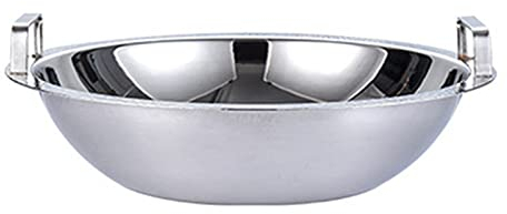 OQHAIR Olla Caliente Olla Caliente Olla Caliente de Acero Inoxidable Olla Caliente Shabu Shabu Ollas Calientes para Estufa de Gas de inducción (Color: Plata, Tamaño: 30 cm) (Plata 28 cm)
