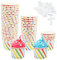 Lot de 50 tasses à crème glacée jetables de 125 ml, bols à dessert en papier, gobelets à friandises, yaourt glacé, récipients à emporter