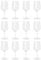 Argon Tableware Reusable Plastic Glasses - 500ml - Pack of 12 - Wine Glasses - Clear Cocktail Champagne Tumbler Drinking Cups for Garden, Parties, Weddings, BBQ and Picnic