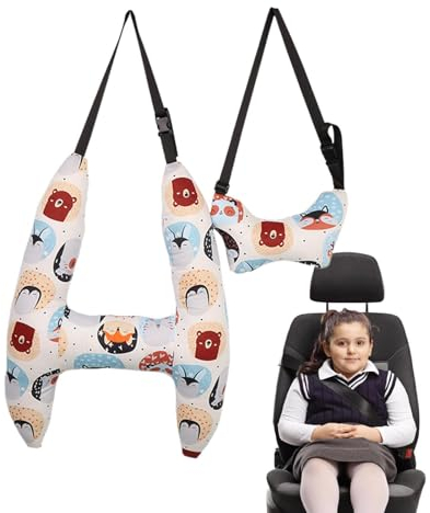 H-Form Auto-Schlafkissen Für Kinder, Reisekissen Kissen Set, Ruhekissen Nackenstütz-Kopfstützenkissen, U-förmige Kissen Für Den Rücksitz Von Erwachsenen Und Kindern Zur Kopf- Und Körperunterstützung