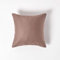 Homescapes 4er-Set Bio-Kissenbezug 40x40 cm braun aus 100% Bio-Baumwolle, Satin-Kissenhülle mit Reißverschluss