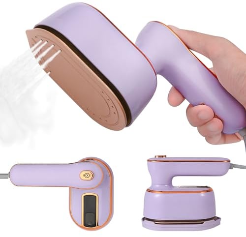 Travel Steam Iron for Clothes, Portable Mini Handheld Lightweight Steamer, 180° Rotatable,Ironing & Steaming 2 in 1,Dorm Room Essentials,Garment Hand Multi-directional Applicable Steamer 