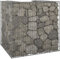 ZEYUAN Gabionenwand für Mülltonne, Gabionen Zaun, Mülltonnenverkleidung, Gabionenkörbe, Steine Für Gabionen, Steingabionen, Verzinkter Stahl 110x100x110 cm