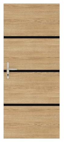 NORDLINGER PRO - Kit de renovación de puerta para decoración de roble y perfiles negros, modelo no encolado