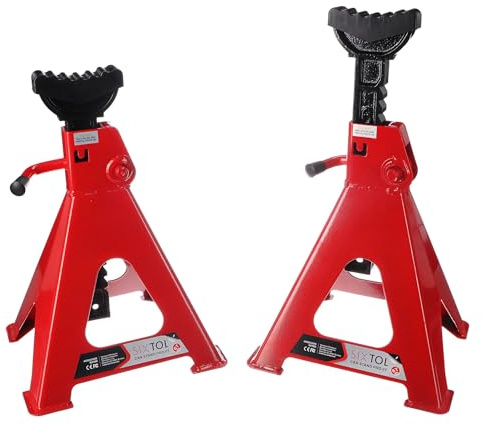 SIXTOL MECHANIC CAR STAND PRO 6T | Heavy-Duty Jack Stands | Adjustable Height | 2 pcs | Safety Lock