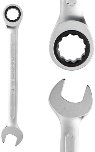 B2C Ratchet Spanners Combination Ratchet Wrench Spanner 72T Fixed CRV 8mm - 32mm for Workshop Garage Home DIY Hand Tool Torx (7mm)