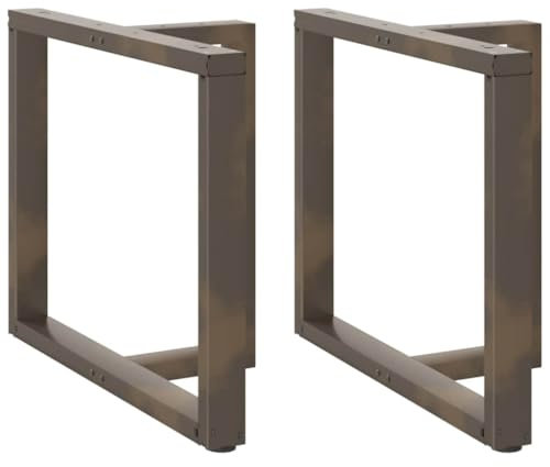 vidaXL Esstischbeine T-Form 2 Stk. Naturstahl 100x35x(72-73) cm Stahl, Tischbein, Tischbein Metall, Esstischbein, Möbelbein, Schreibtischbein
