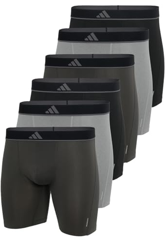 adidas - Active Micro Flex Eco Long Shorts (6er Pack) | Ultraweiche Herren-Unterwäsche mit 4-Wege-Stretch & Komforttasche