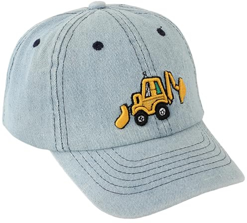 SEAUR Basecap Kinder Bagger Denim Kappe Jungen Mädchen 3-8 Jahre Verstellbar Baseball Cap Baumwolle Baseballkappe Kleinkind Cappy Kappi 52-54CM