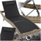 TecTake® Tumbona Plegable para Jardín, Estructura de Aluminio con Techo Solar, Ajustable, Resistente a Intemperie, Bolsillo Lateral, Tumbonas Jardin Exterior, Muebles Jardin Exterior - Natural