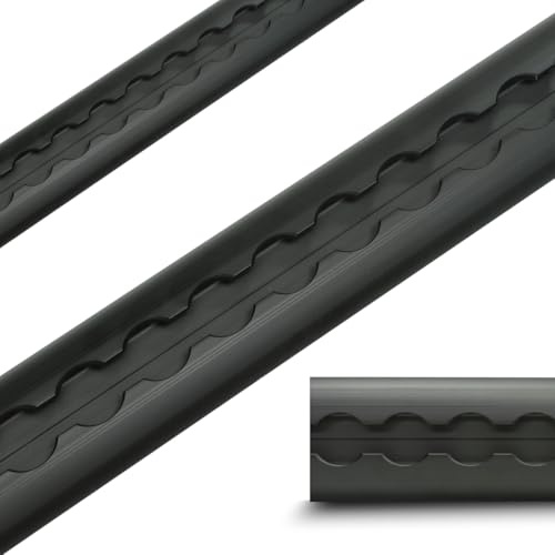 LOADCARE Airlineschiene schwarz halbrund Ladungssicherung Transporter Alu-Airlineschiene gepulvert LKW PKW Anhänger Zurrösen Aluschiene Airline (3, 2 Meter)