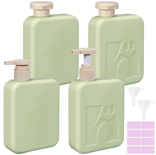 Maxumille 4 Travel Bottles 300ml, Large Travel Pump Bottles for Toiletries